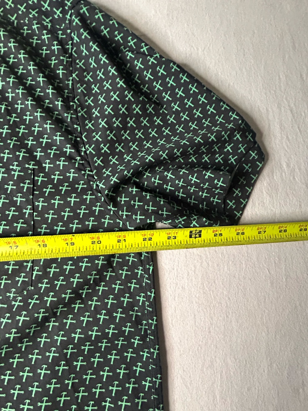 DIXXON Black Shirt with Mint Green Cross Print - Picture 7 of 7